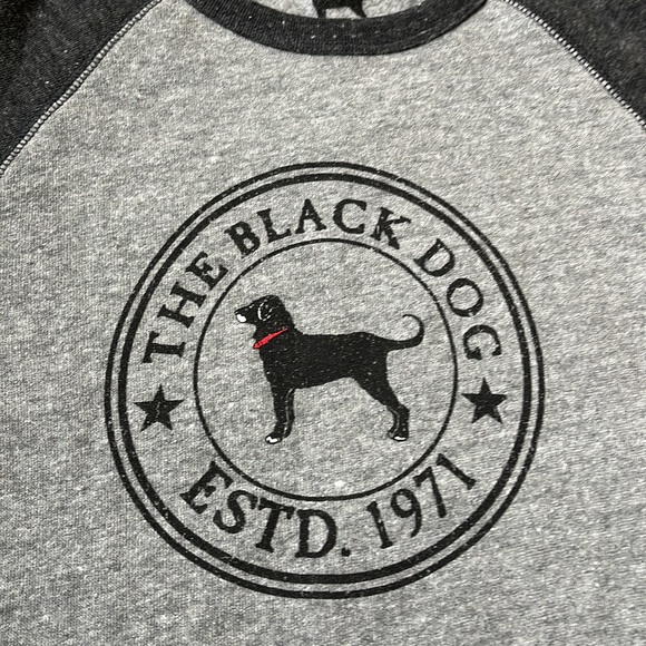 The Black Dog Kids Crewneck Grey Two-Toned Logo Graphic Sweatshirt Size S NEW - Picture 3 of 6